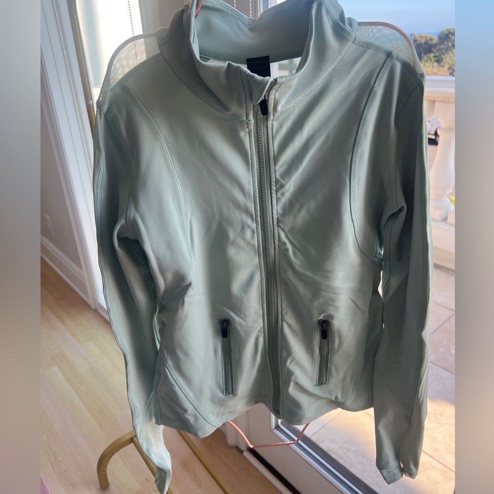 Mint green athletic zip up jacket